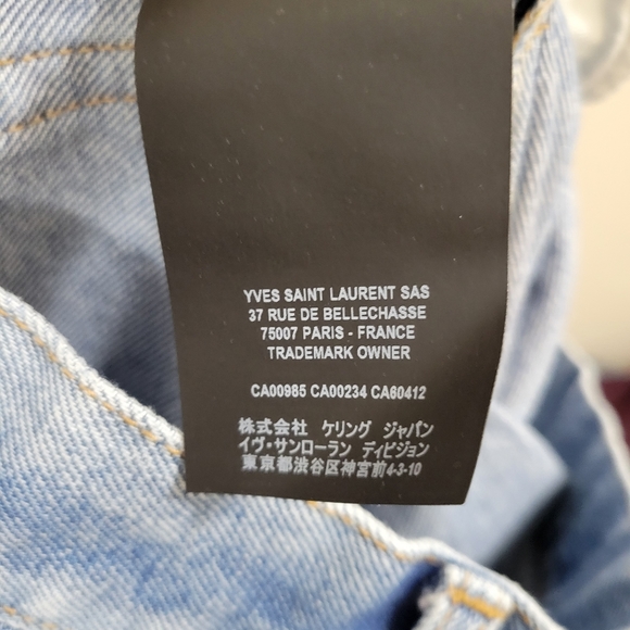 Saint Laurent denim jean shorts high rise Bermuda 27 - Picture 8 of 9